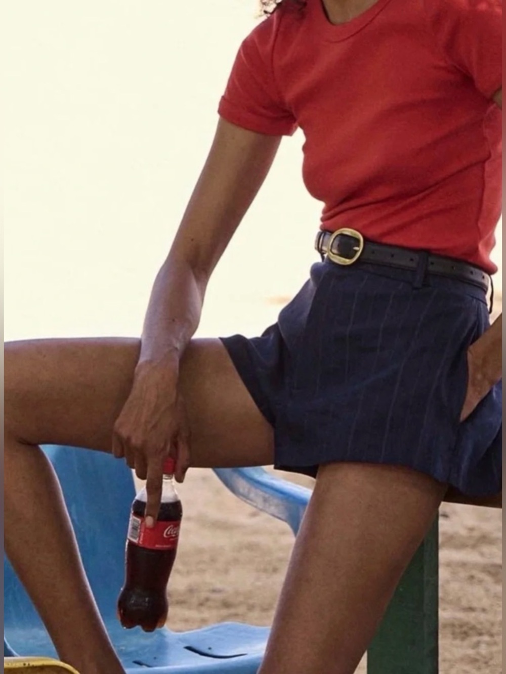 Doen Heirloom Yvaine Shorts in Navy Pinstripe